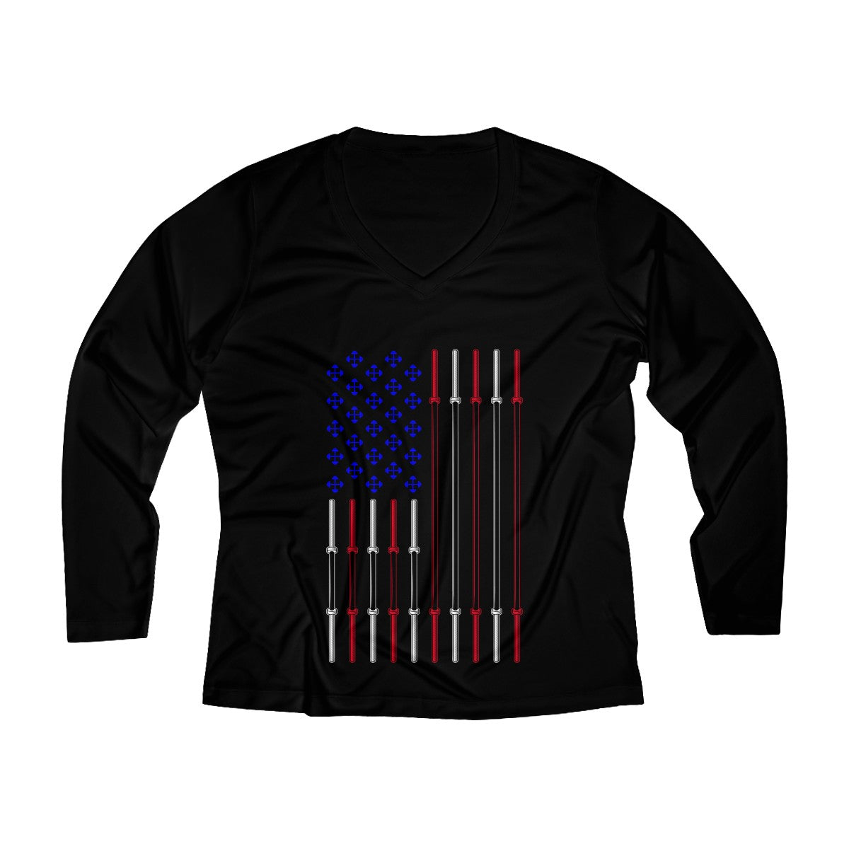 Fitness Flag | Women's Long Sleeve Performance V-neck Tee