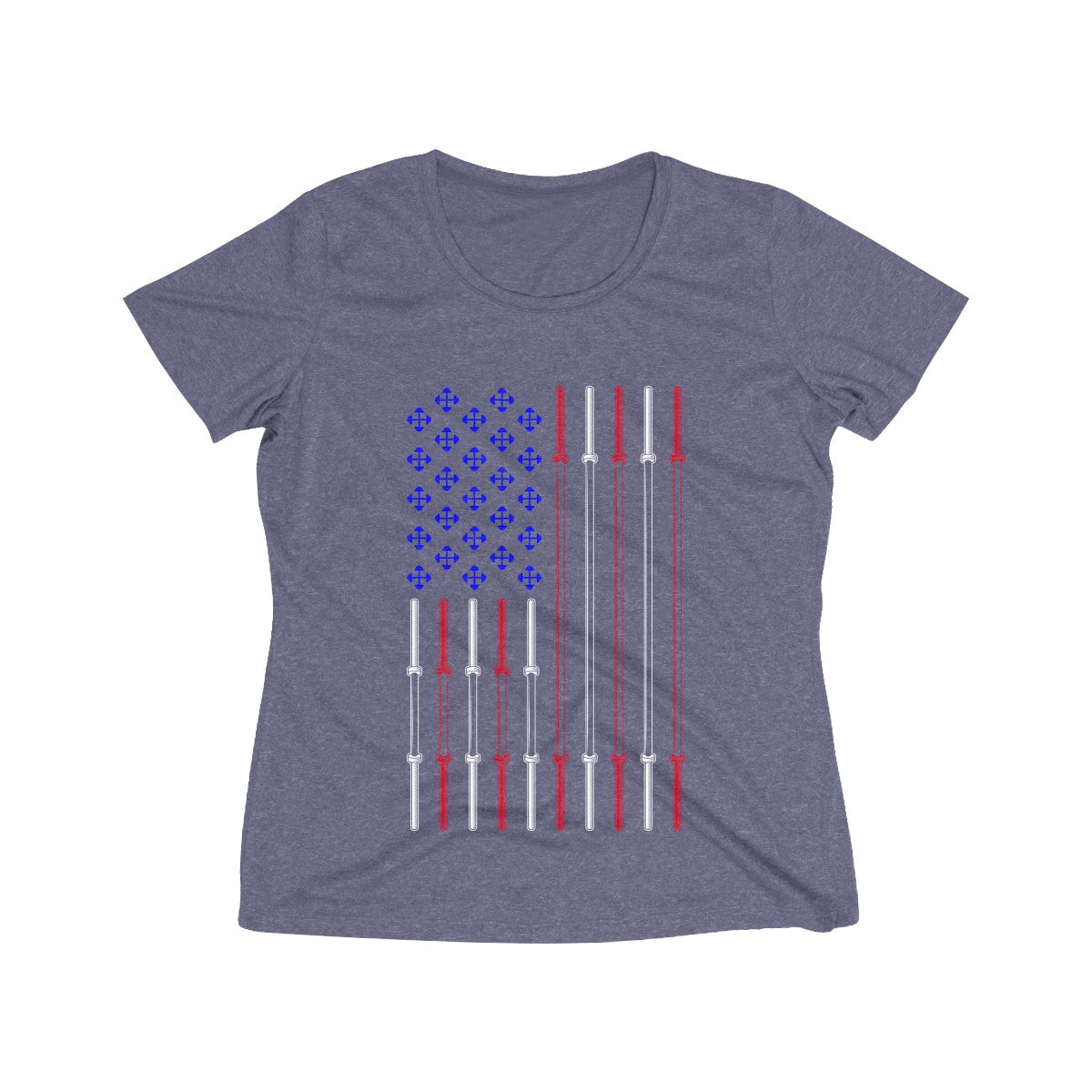 Fitness Flag | Women's Heather Wicking Tee