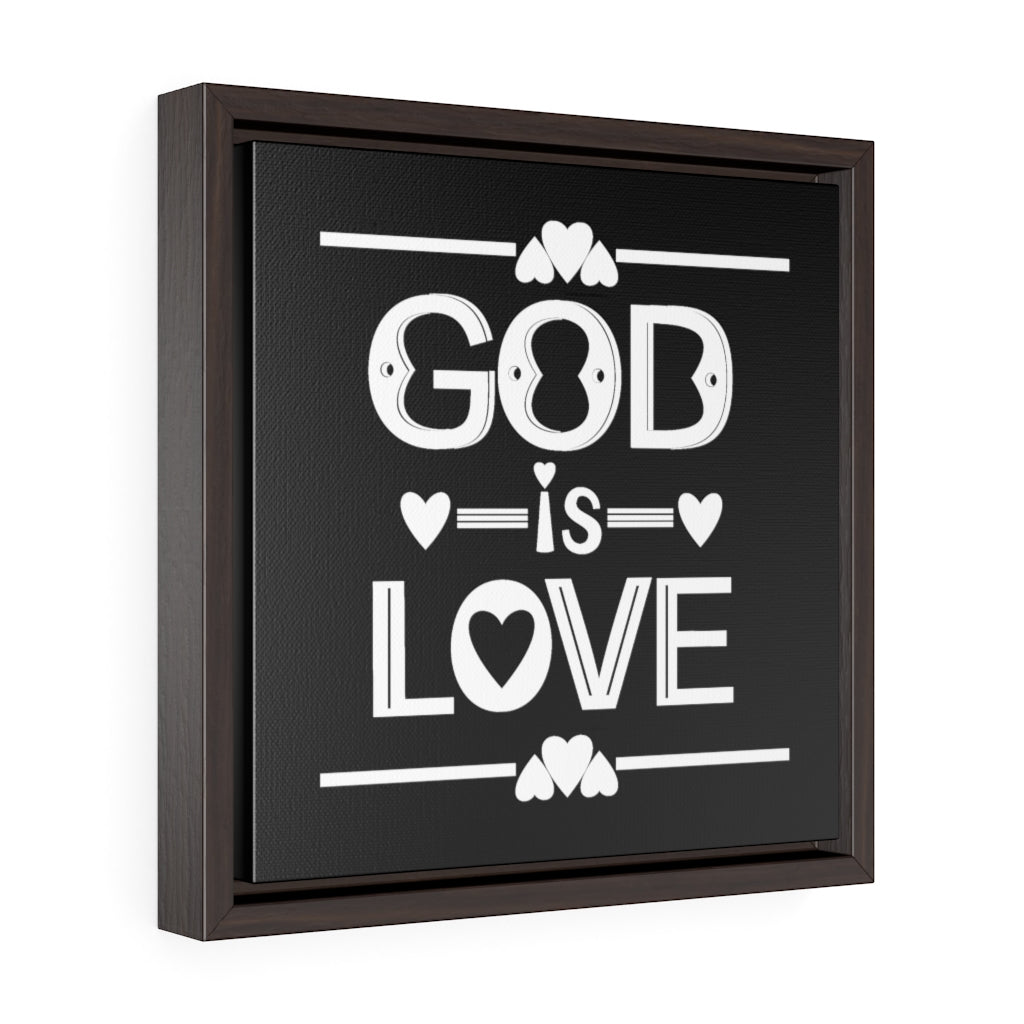 God Is Love White | Framed Gallery Canvas