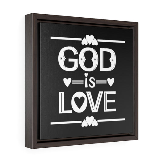 God Is Love White | Framed Gallery Canvas