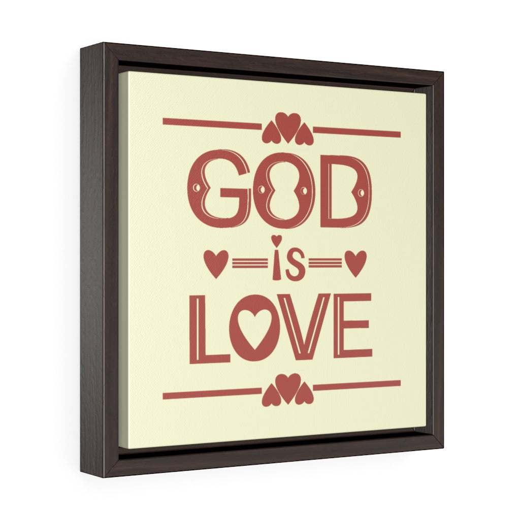 God Is Love Red | Framed Gallery Canvas
