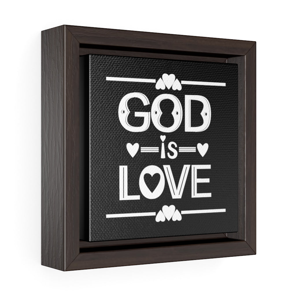 God Is Love White | Framed Gallery Canvas