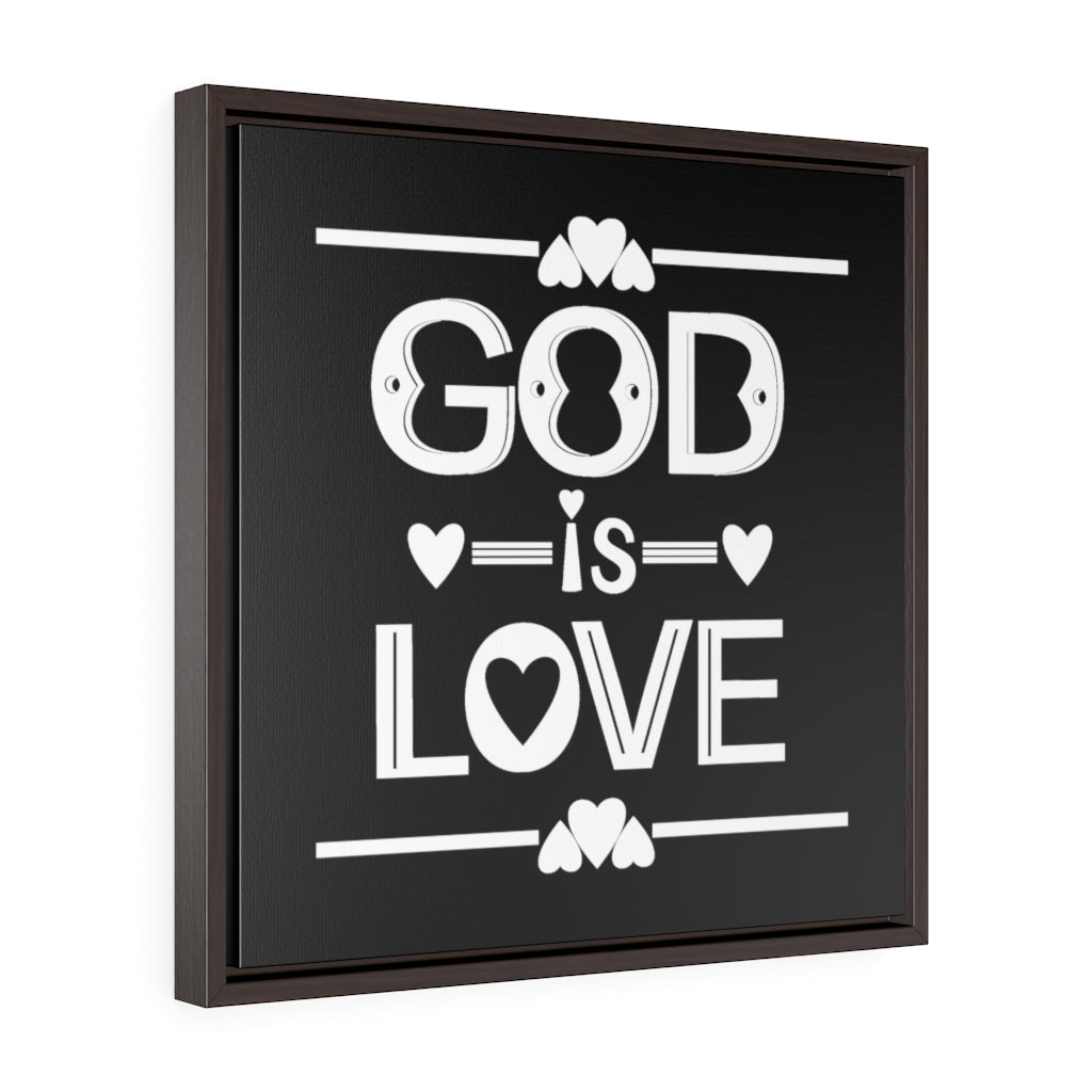 God Is Love White | Framed Gallery Canvas