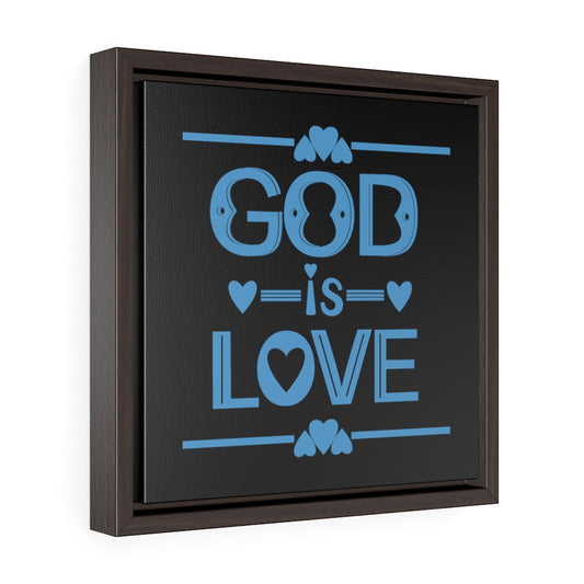 God Is Love Blue | Framed Gallery Canvas