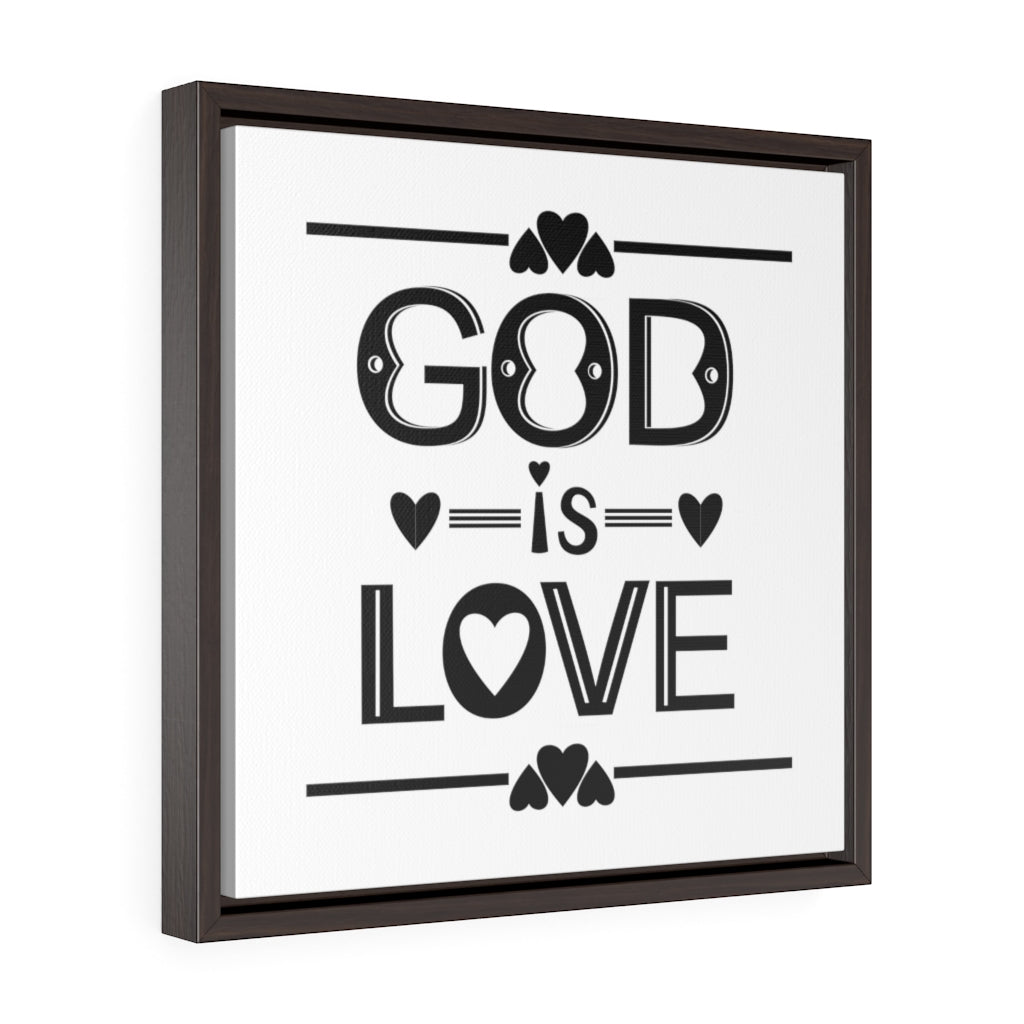 God Is Love Black | Framed Gallery Canvas