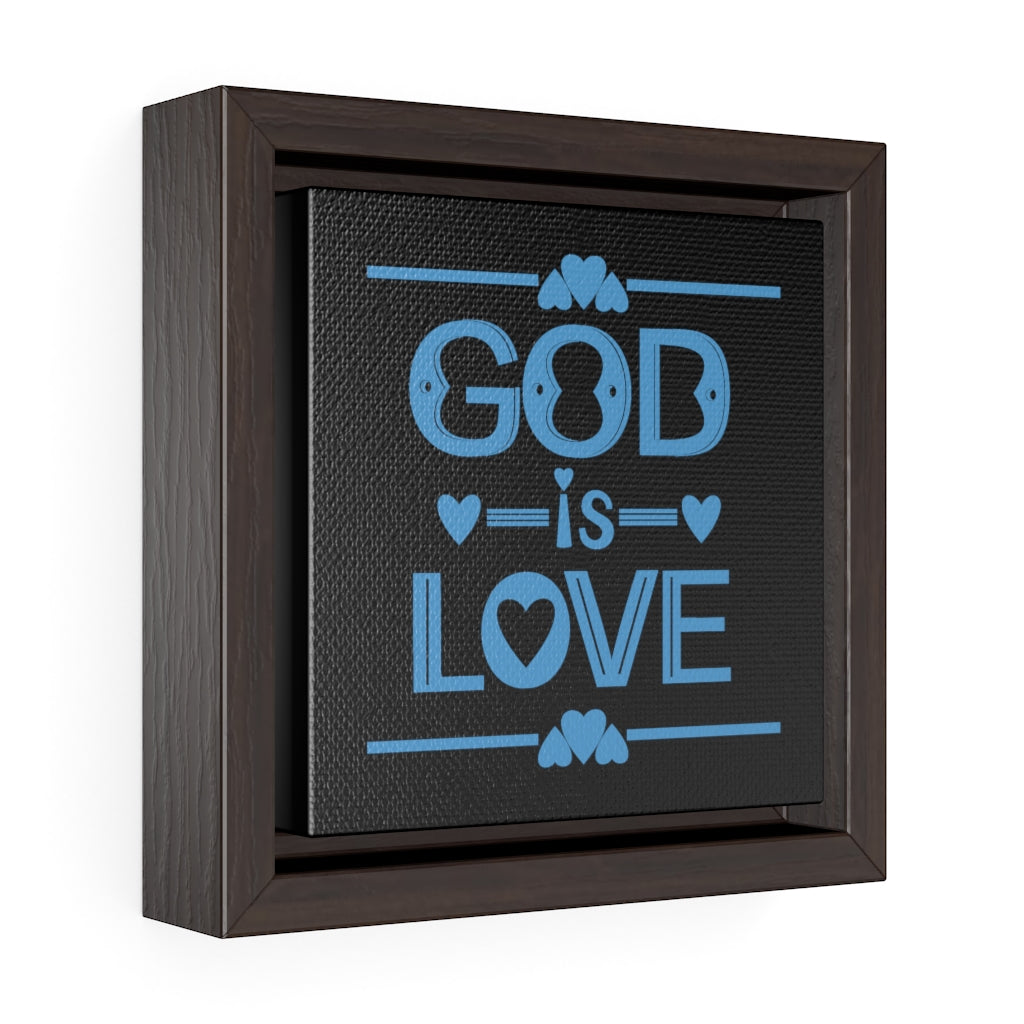 God Is Love Blue | Framed Gallery Canvas
