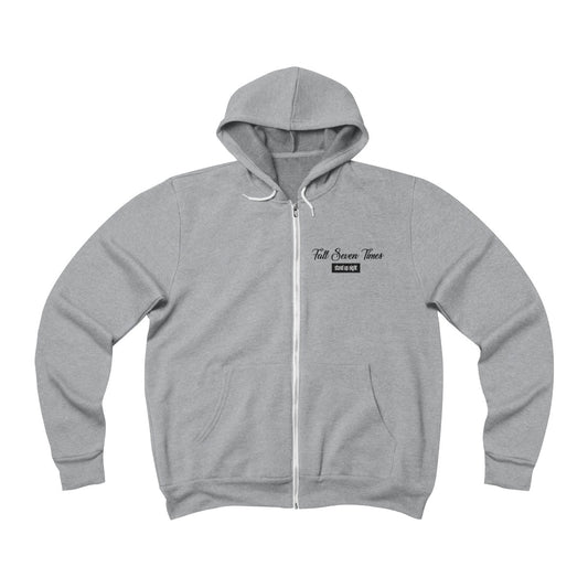 Fall Seven Times Stand Up Eight | Unisex Sponge Fleece Full-Zip Hoodie
