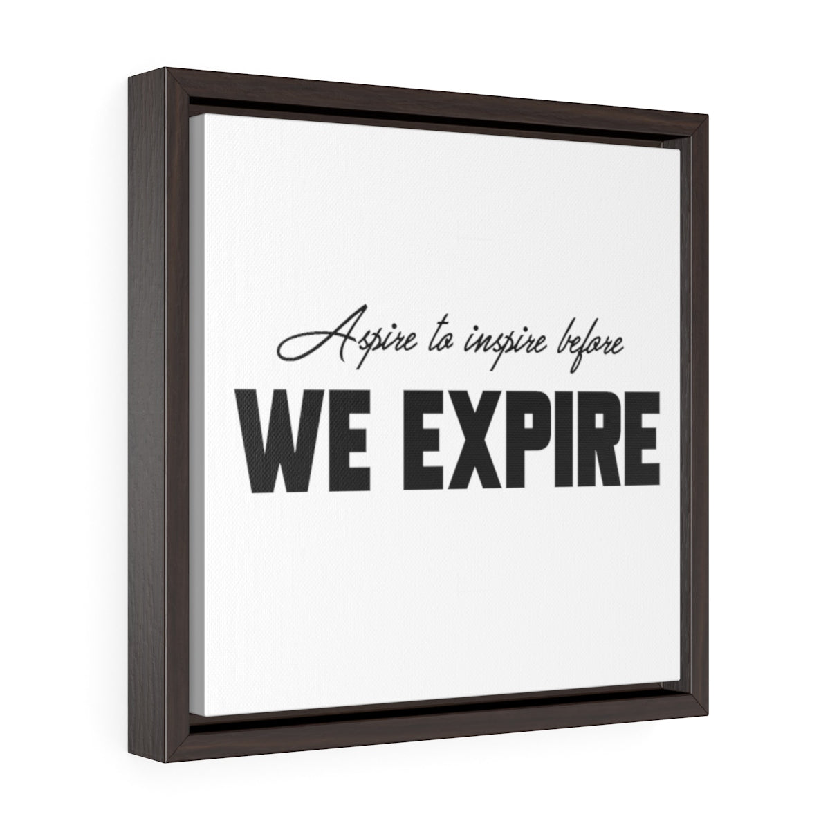 Aspire To Inspire Before We Expire | Framed Gallery Canvas