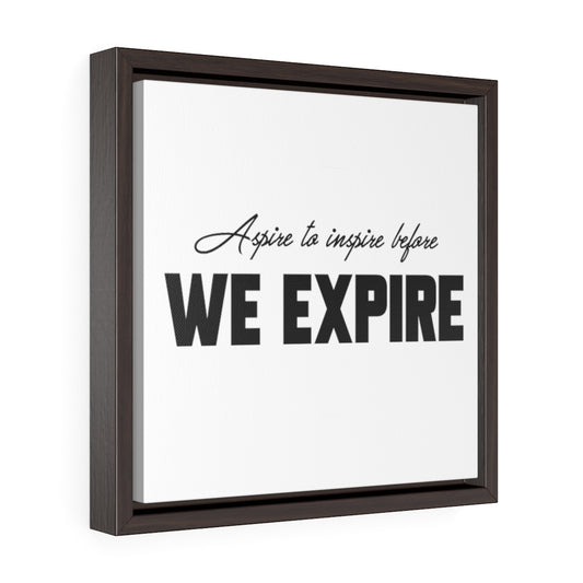Aspire To Inspire Before We Expire | Framed Gallery Canvas