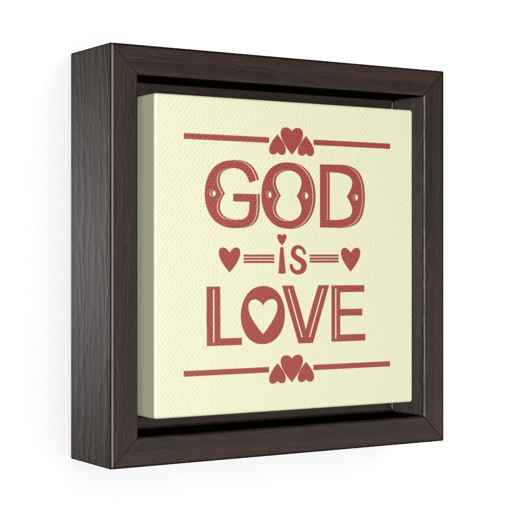 God Is Love Red | Framed Gallery Canvas