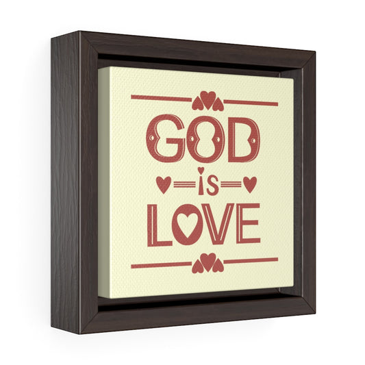 God Is Love Red | Framed Gallery Canvas