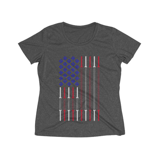 Fitness Flag | Women's Heather Wicking Tee