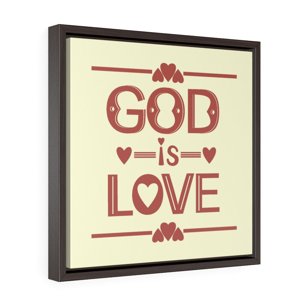 God Is Love Red | Framed Gallery Canvas