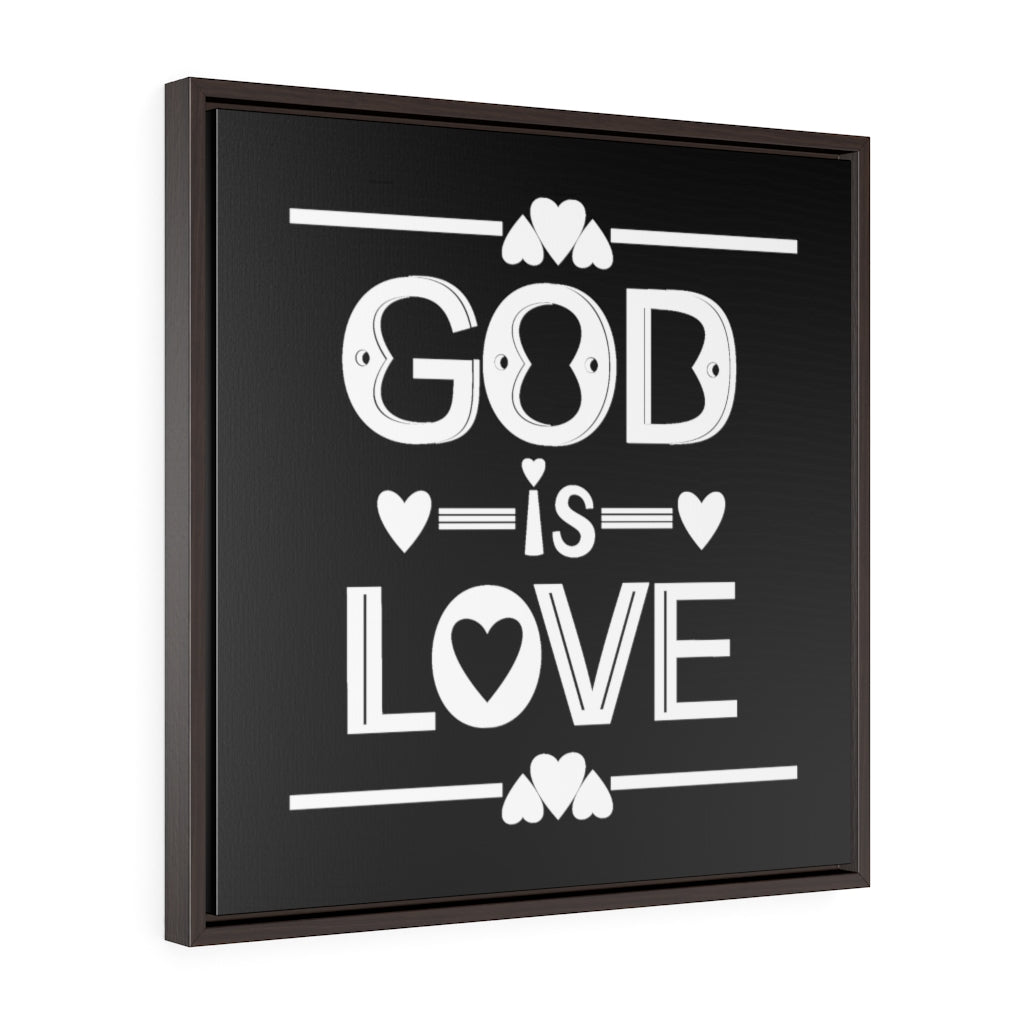 God Is Love White | Framed Gallery Canvas