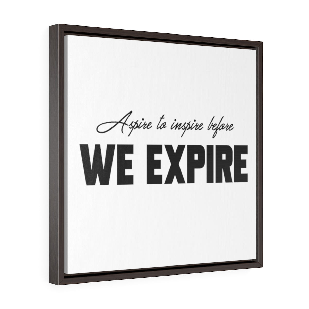 Aspire To Inspire Before We Expire | Framed Gallery Canvas