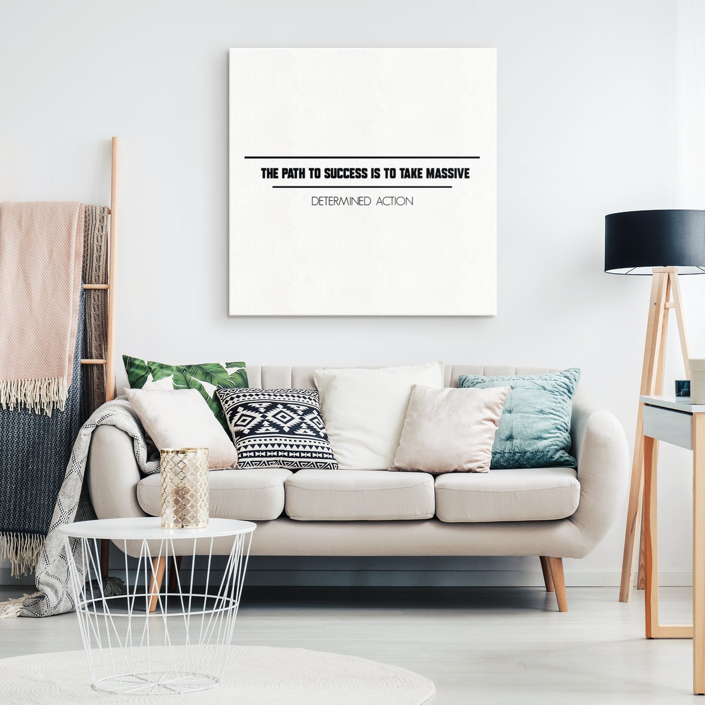 The Path To Success Is To Take Massive Determined Action | Canvas Art