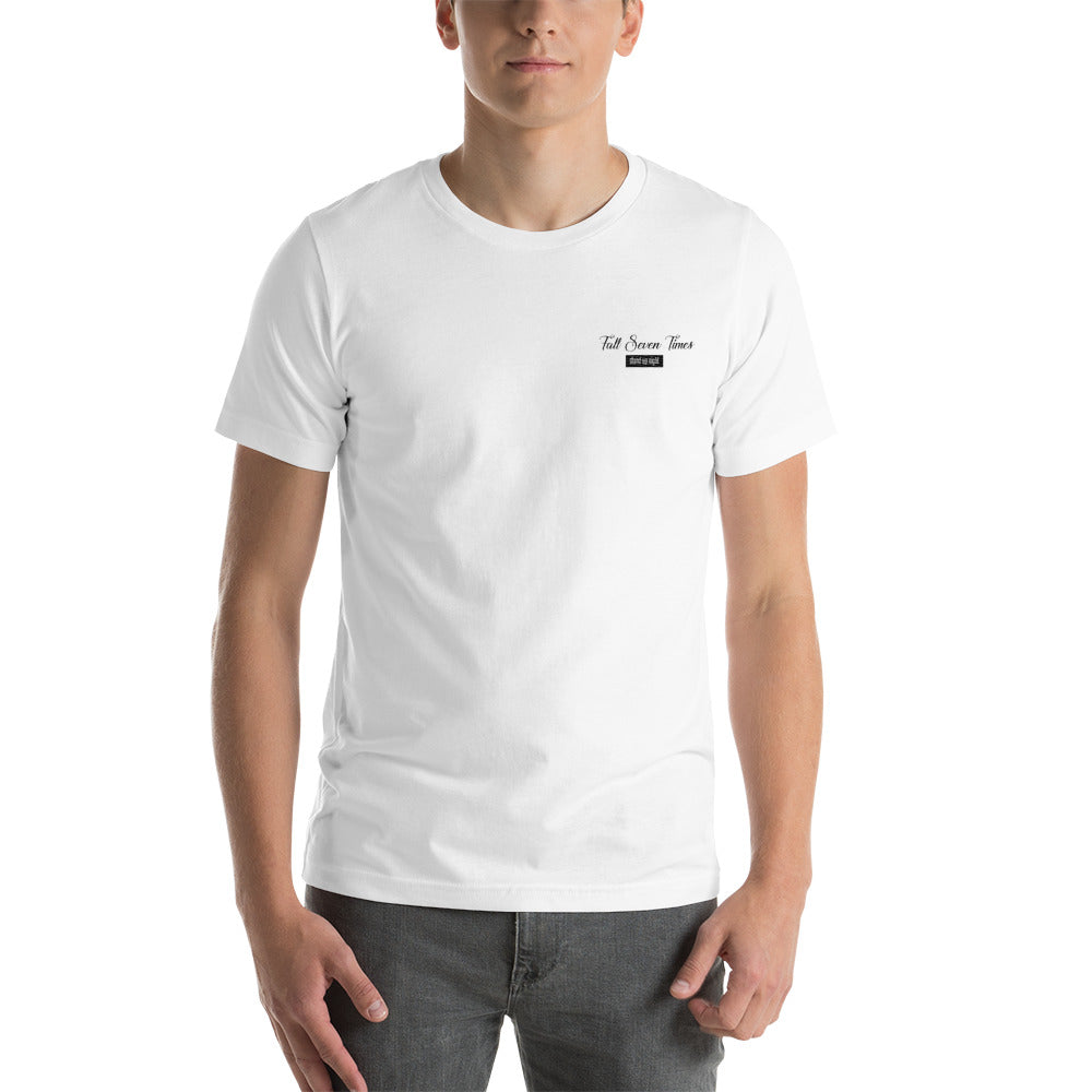 Fall Seven Times Stand Up Eight | Men's Embroidered T-Shirt