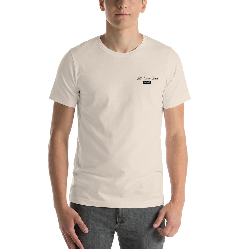 Fall Seven Times Stand Up Eight | Men's Embroidered T-Shirt