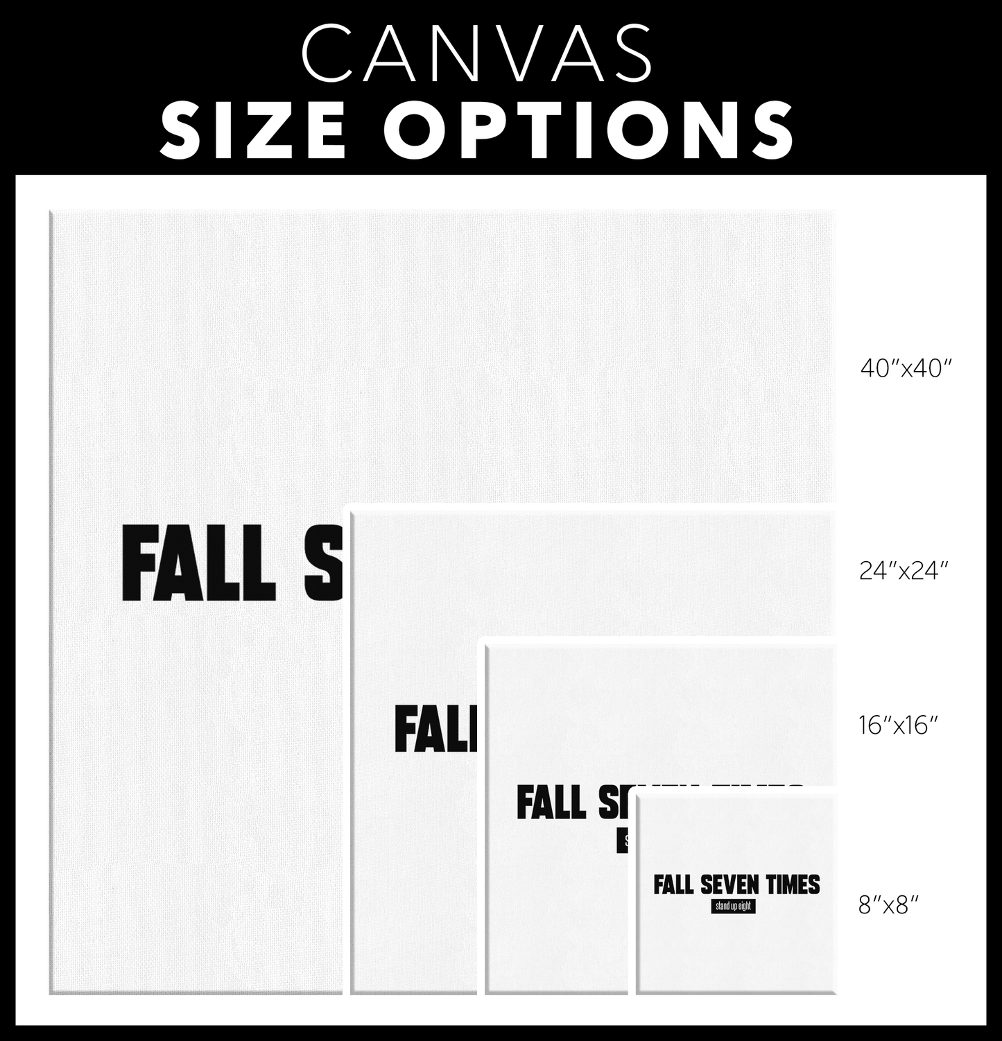 Fall Seven Times Stand Up Eight | Premium Canvas Wrap