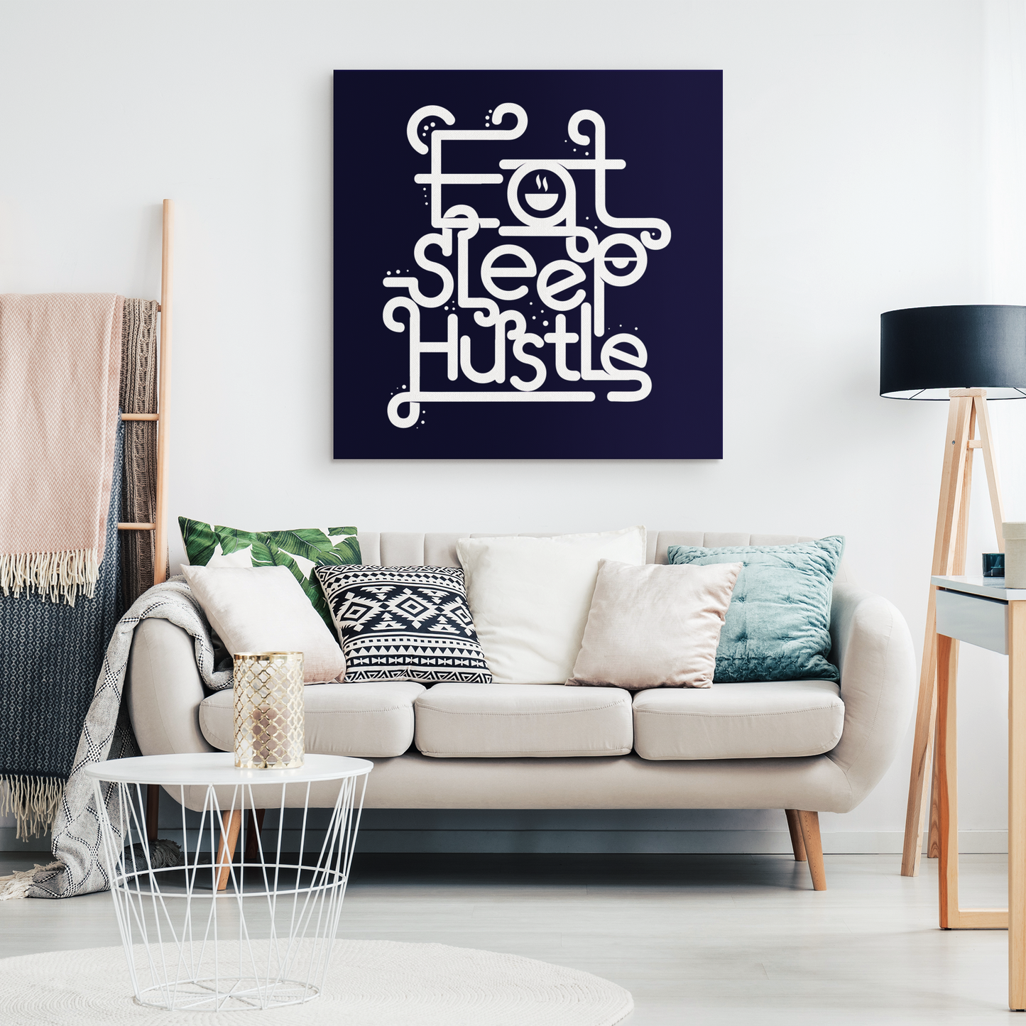 Eat, Sleep, Hustle | Canvas Art